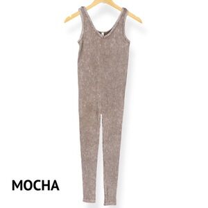 Zenana Mocha Sleeveless Jumpsuit